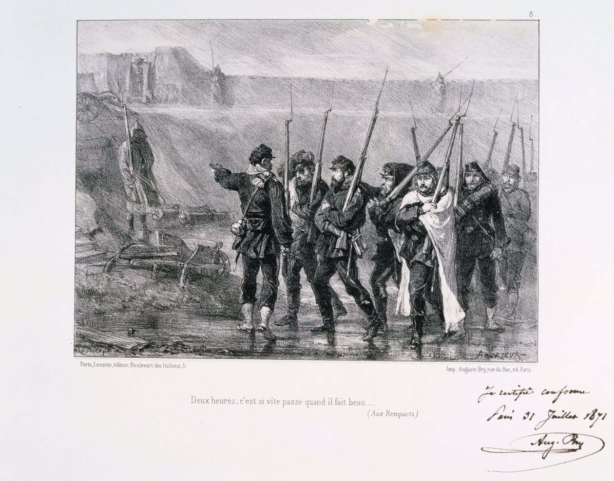 Två timmar går så fort när vädret är fint, Siege of Paris, 1870-1871 1871 av Auguste Bry