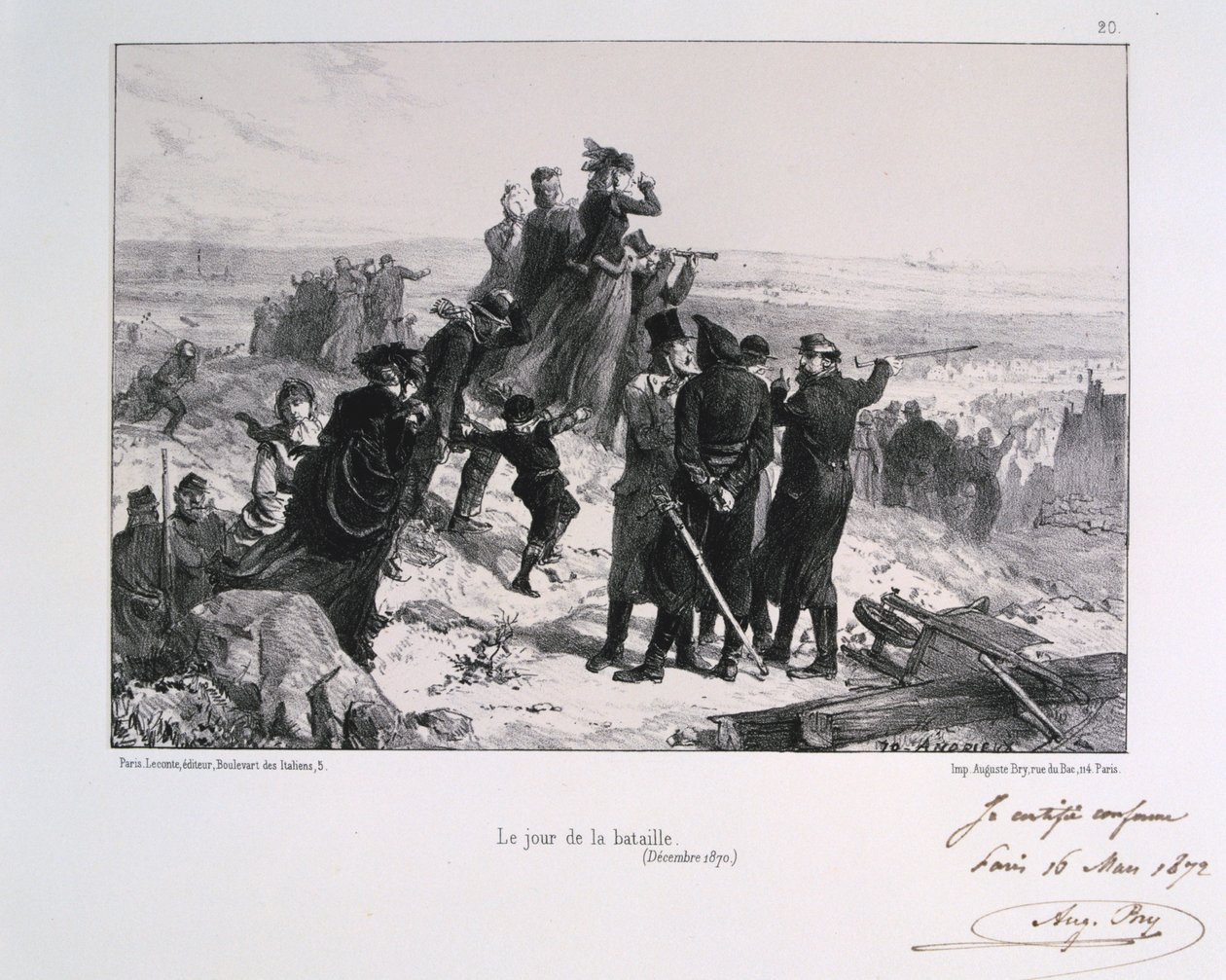 Le Jour du Bataille Slagets dag, belägringen av Paris, fransk-preussiska kriget, 1870 1871 av Auguste Bry
