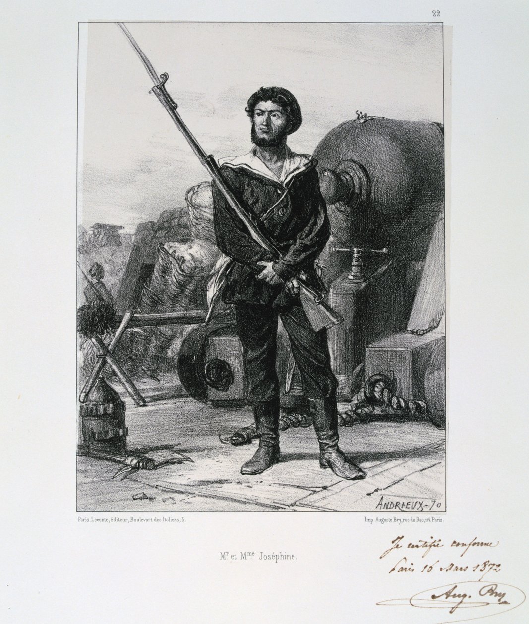 M et Mme Josephine, belägring av Paris, fransk-preussiska kriget, 1870 1872 av Auguste Bry