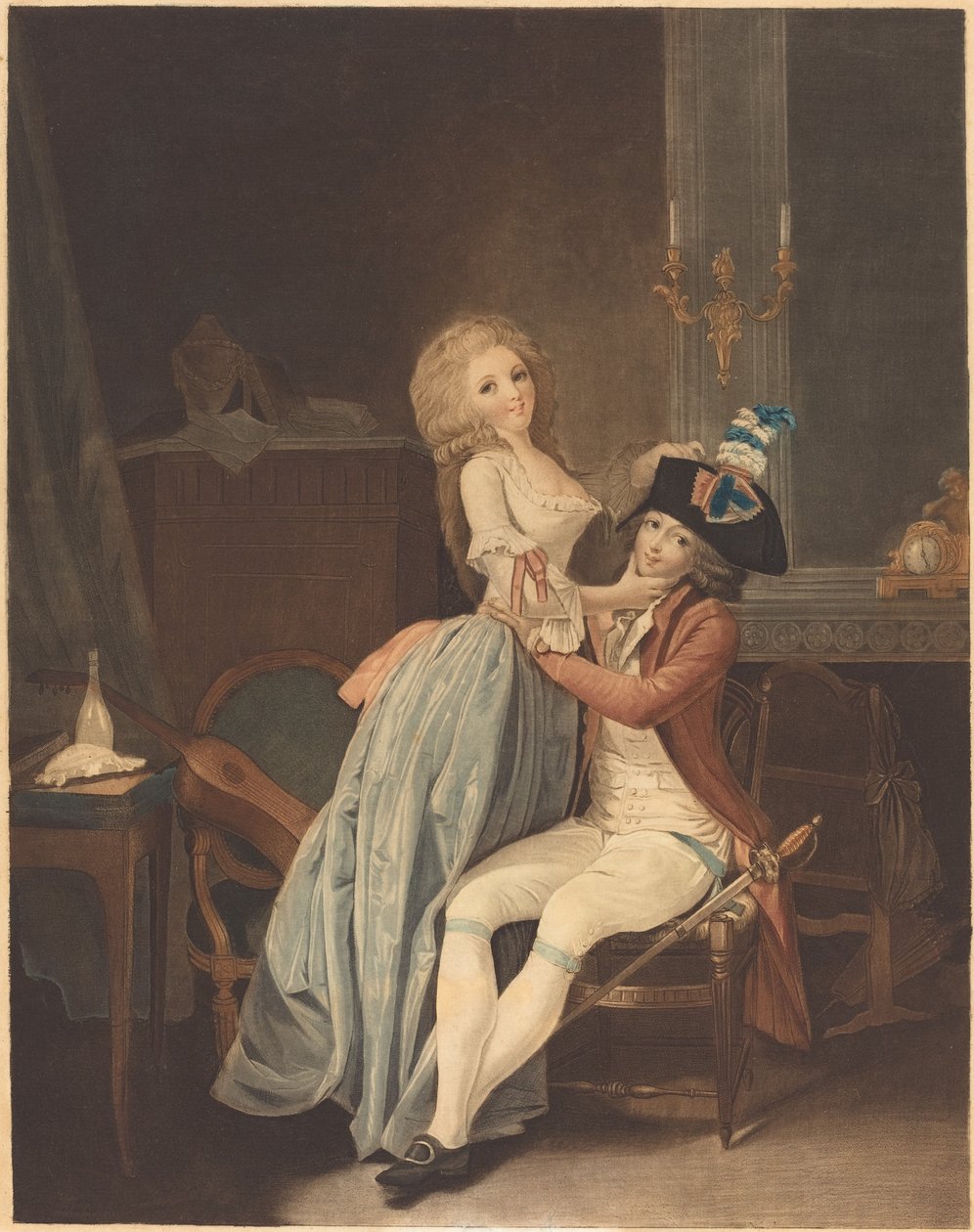 Den nationella kokarden av Auguste Claude Simon Legrand after Louis Léopold Boilly