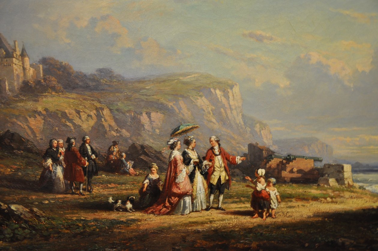 Promenade sur la grève, detalj av Auguste Delacroix
