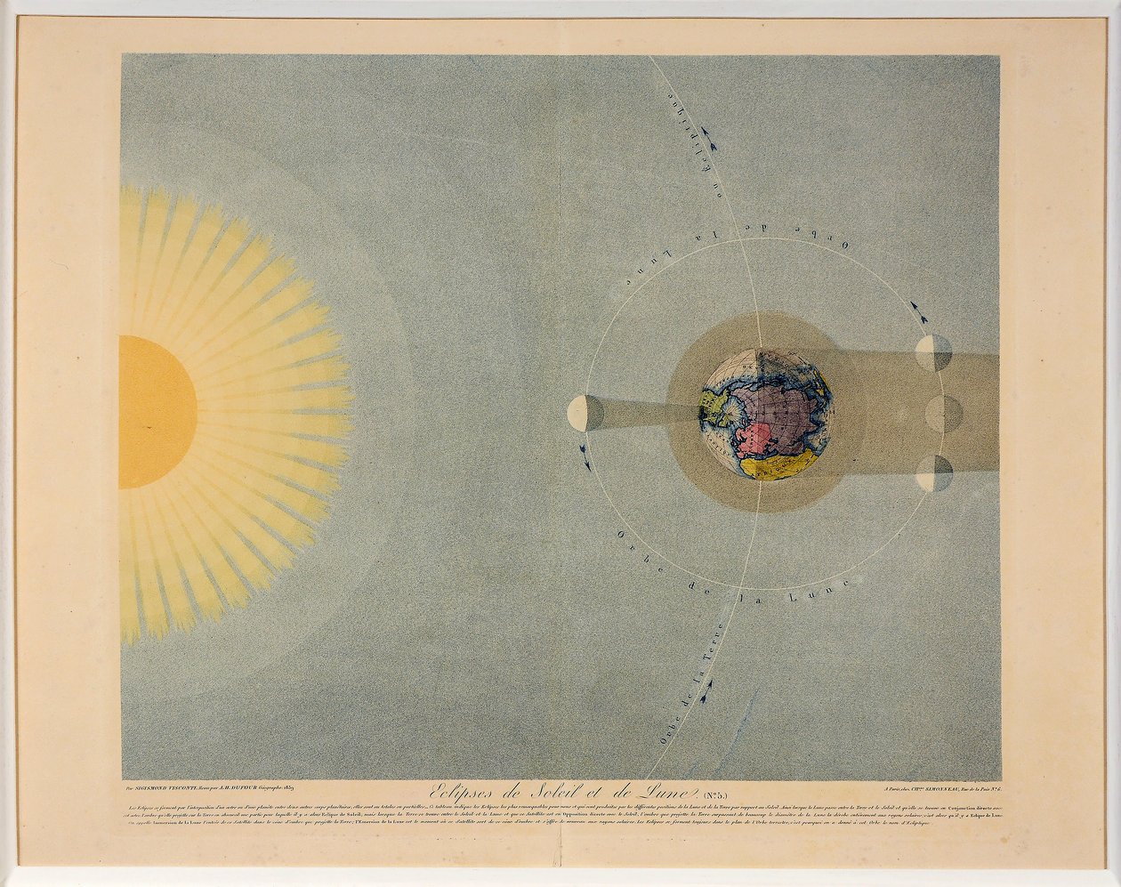 Sol- och månförmörkelser nr. 5, pub. 1839. av Auguste Henri Dufour