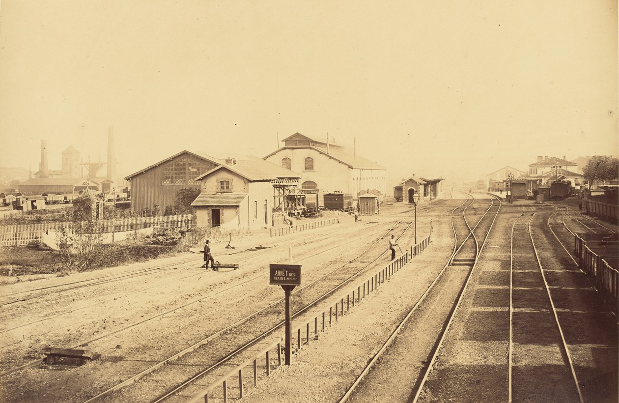 Givors station, allmän vy av Auguste Hippolyte Collard