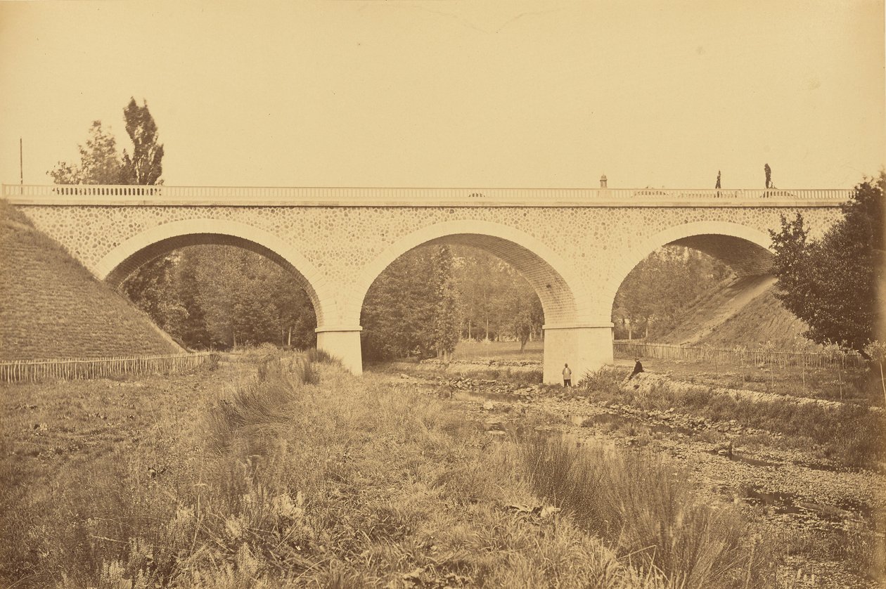 Viadukt över floden Rhins, nära Pradines av Auguste Hippolyte Collard