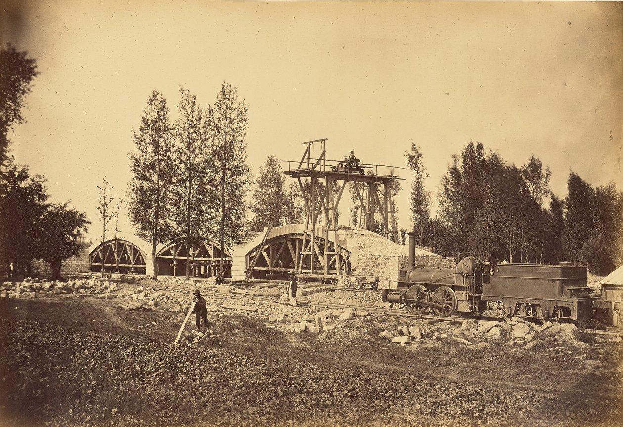 Viadukt över floden Bonson (Loire-dalen) av Auguste Hippolyte Collard