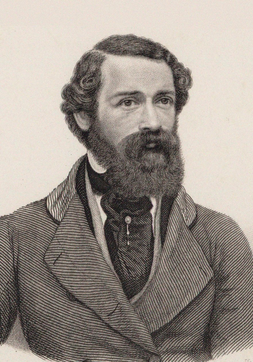 Porträtt av kompositören Joseph Network 1808-1864, c. 1850. av Auguste Hüssener