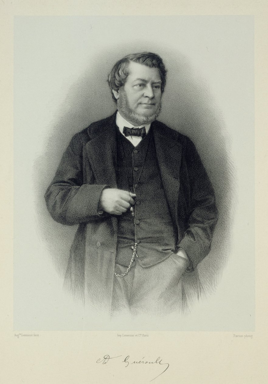 Porträtt av Adolphe Guéroult 1810-1872. av Auguste Lemoine