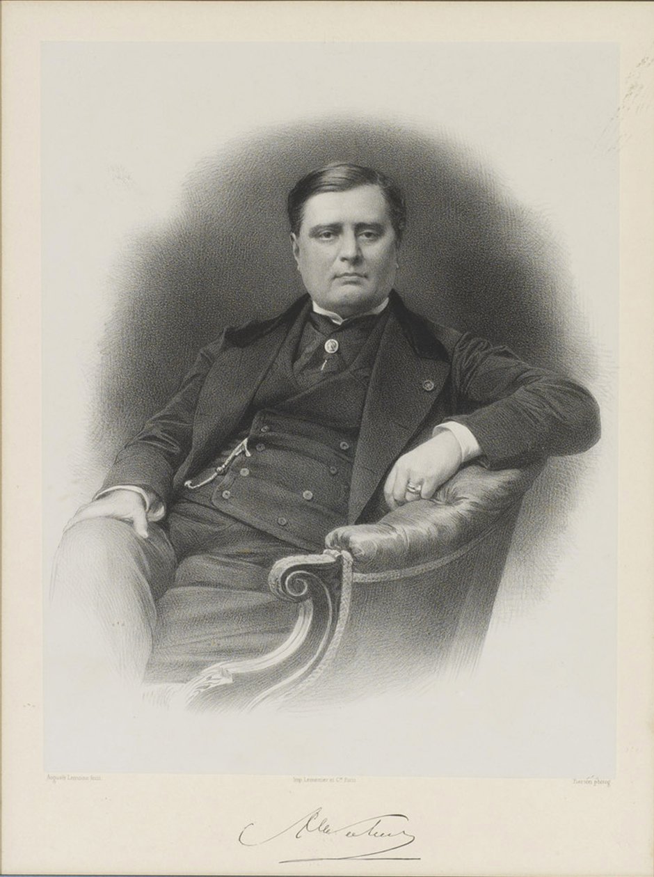 Porträtt av Alexandre Florian Joseph, greve Colonna-Walewski 1810-1868 av Auguste Lemoine