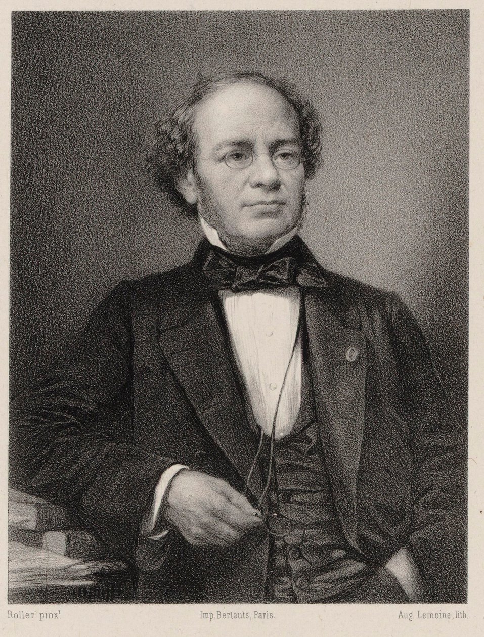 Porträtt av kompositören Jacques Fromental Halévy 1799-1862. av Auguste Lemoine