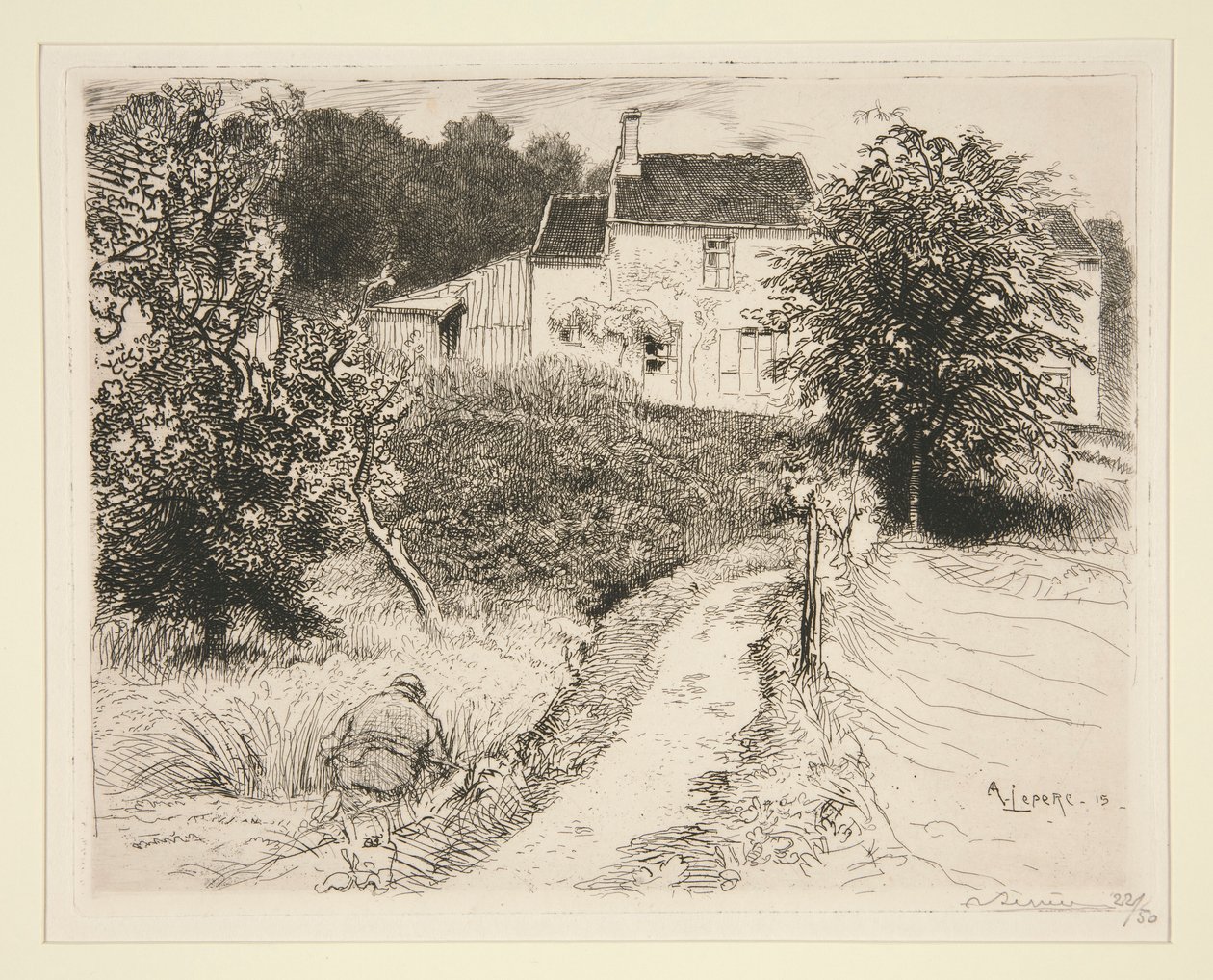 Vid Bellot (Seine-et-Marne) (At Bellot [Seine-et-Marne]) av Auguste Lepere