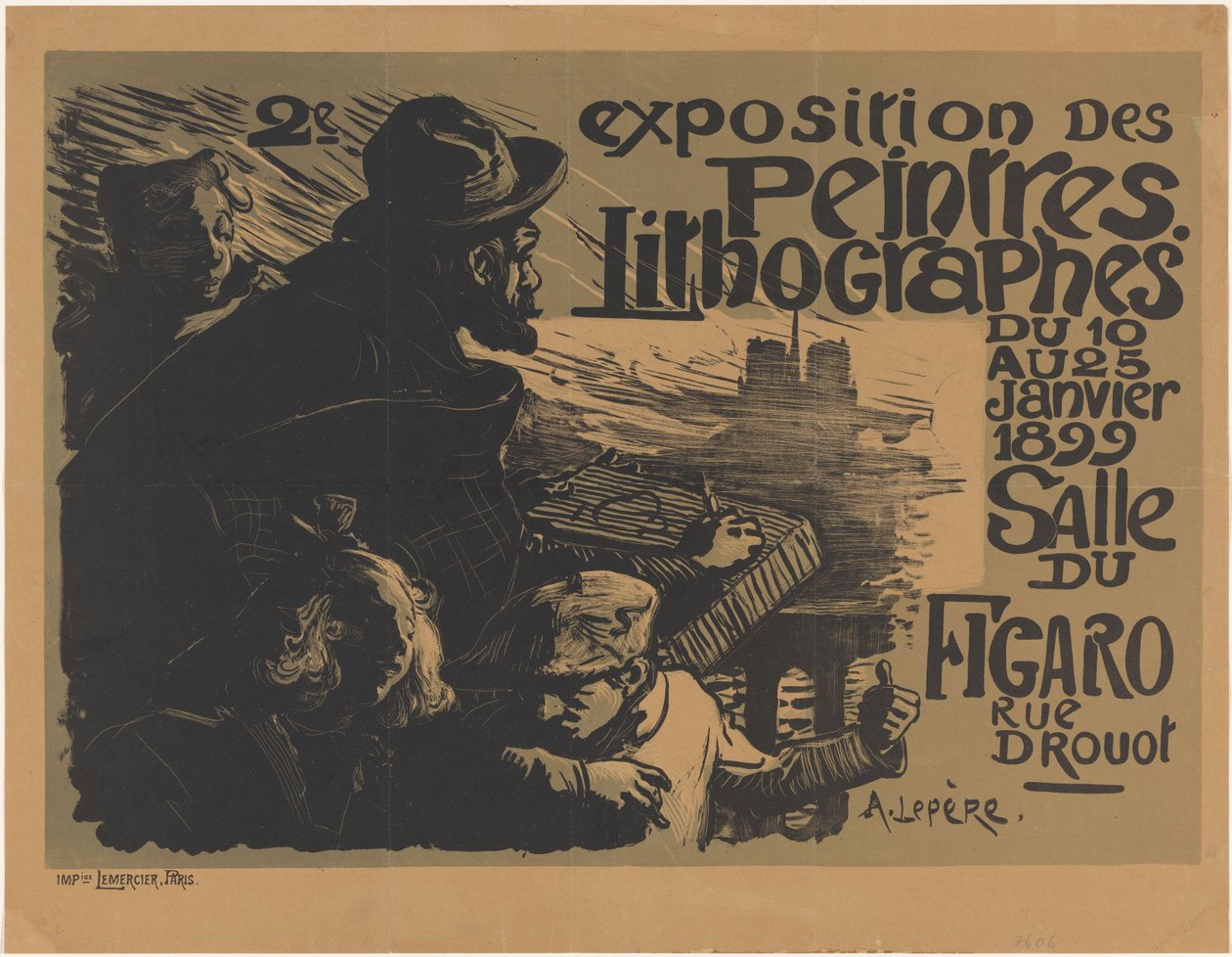 Affisch för den andra utställningen av Peintres Lithographes 2:a exposition des peintres lithographes (titel på objekt) av Auguste Lepere