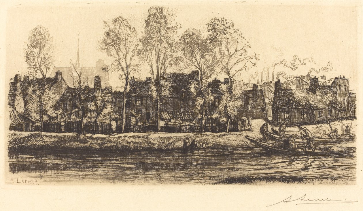 Sommes strand vid Amiens av Auguste Lepere