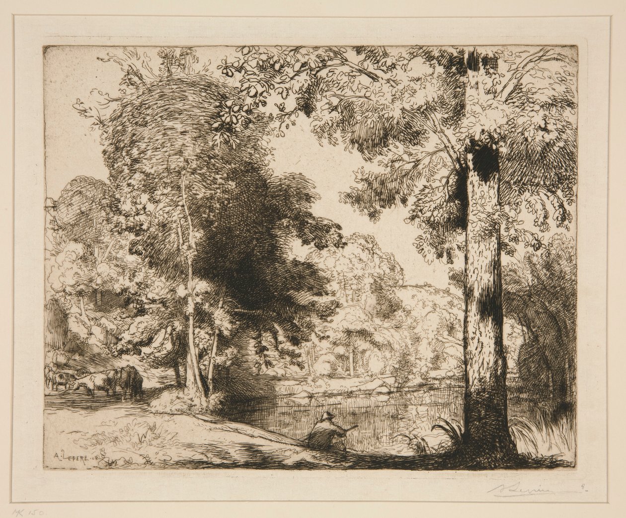 Banks of the Life (Vend?e) av Auguste Lepere