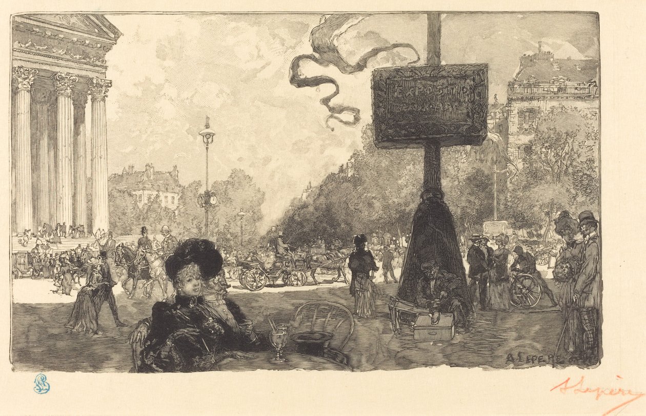 Hörn av Rue Royale av Auguste Lepere
