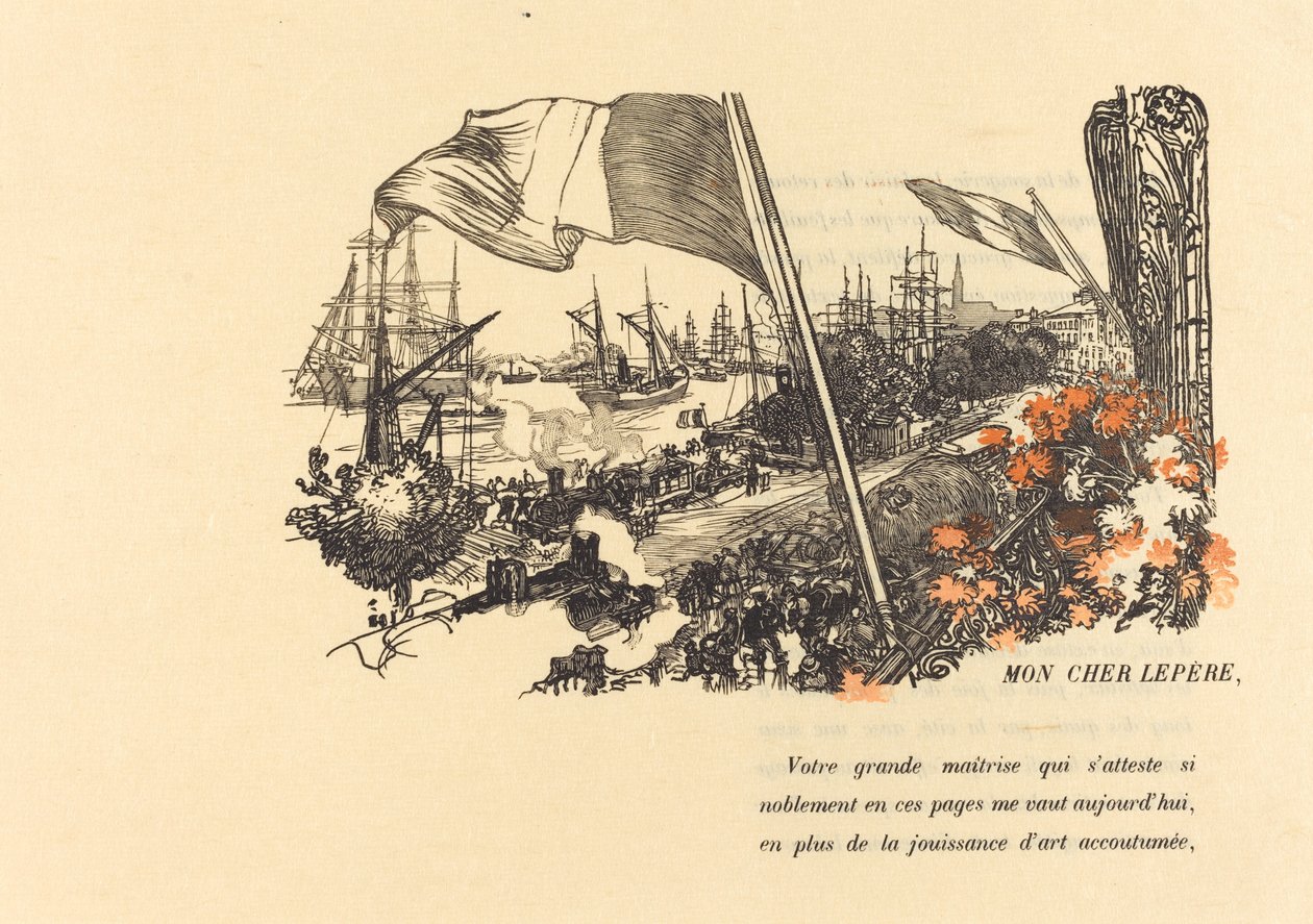 Dedikationssida av Auguste Lepere