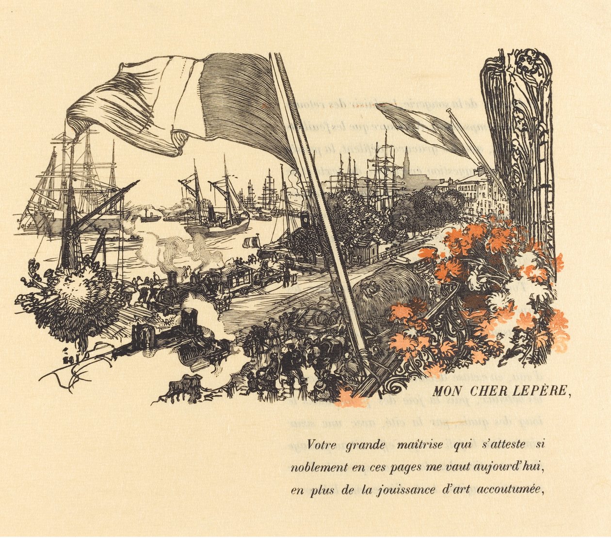 Dedikationssida, utgiven 1900. av Auguste Lepere