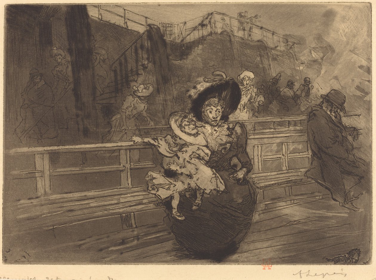 Avgång till Greenwich (Depart pour Greenwich) av Auguste Lepere