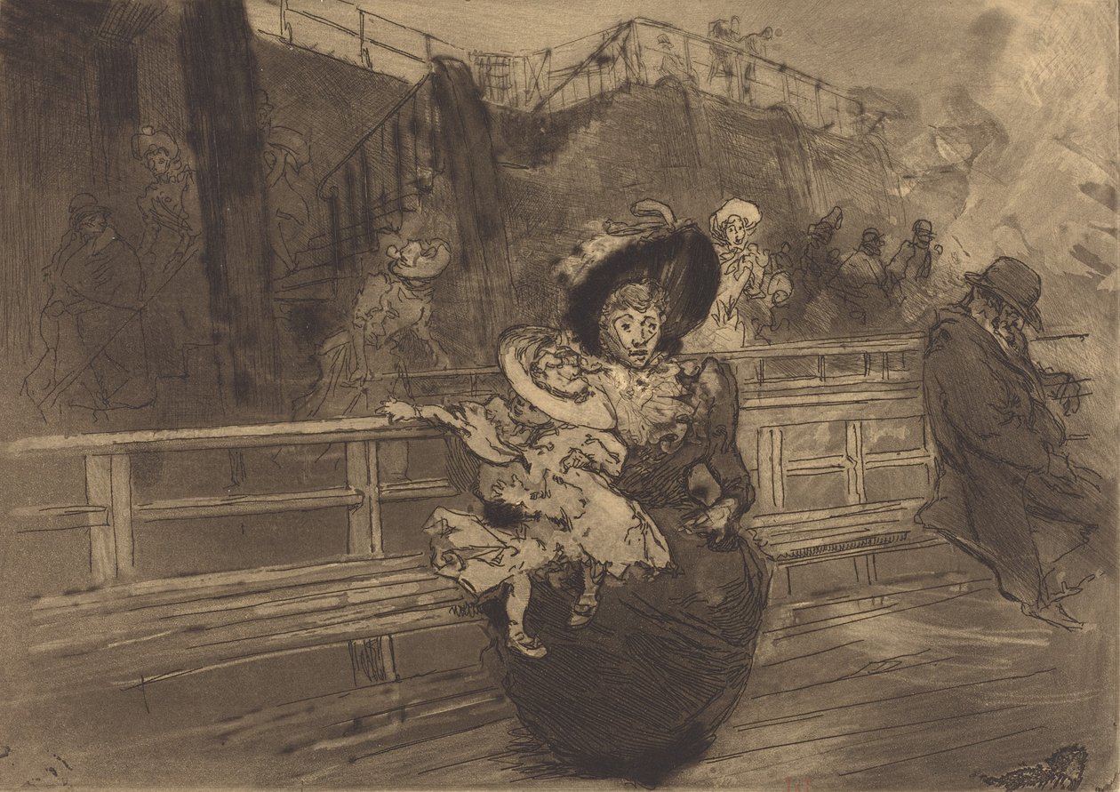 Avgång till Greenwich Departure pour Greenwich, 1891. av Auguste Lepere