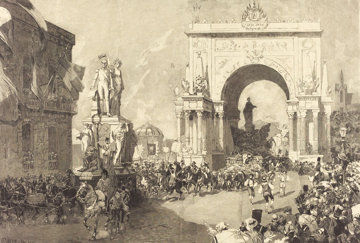 Jubileumsfirande i Bryssel, 18831890. av Auguste Lepere