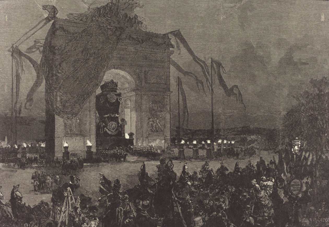 Victor Hugos begravning. Vakan, 1885. av Auguste Lepere