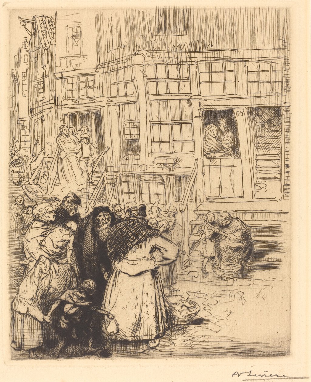 Judiska kvarteren i Amsterdam av Auguste Lepere