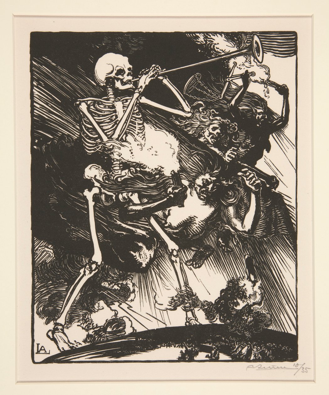 Death and Discord will Rain on the Earth, från The War of 1914, första serien, nr. 7 av Auguste Lepere