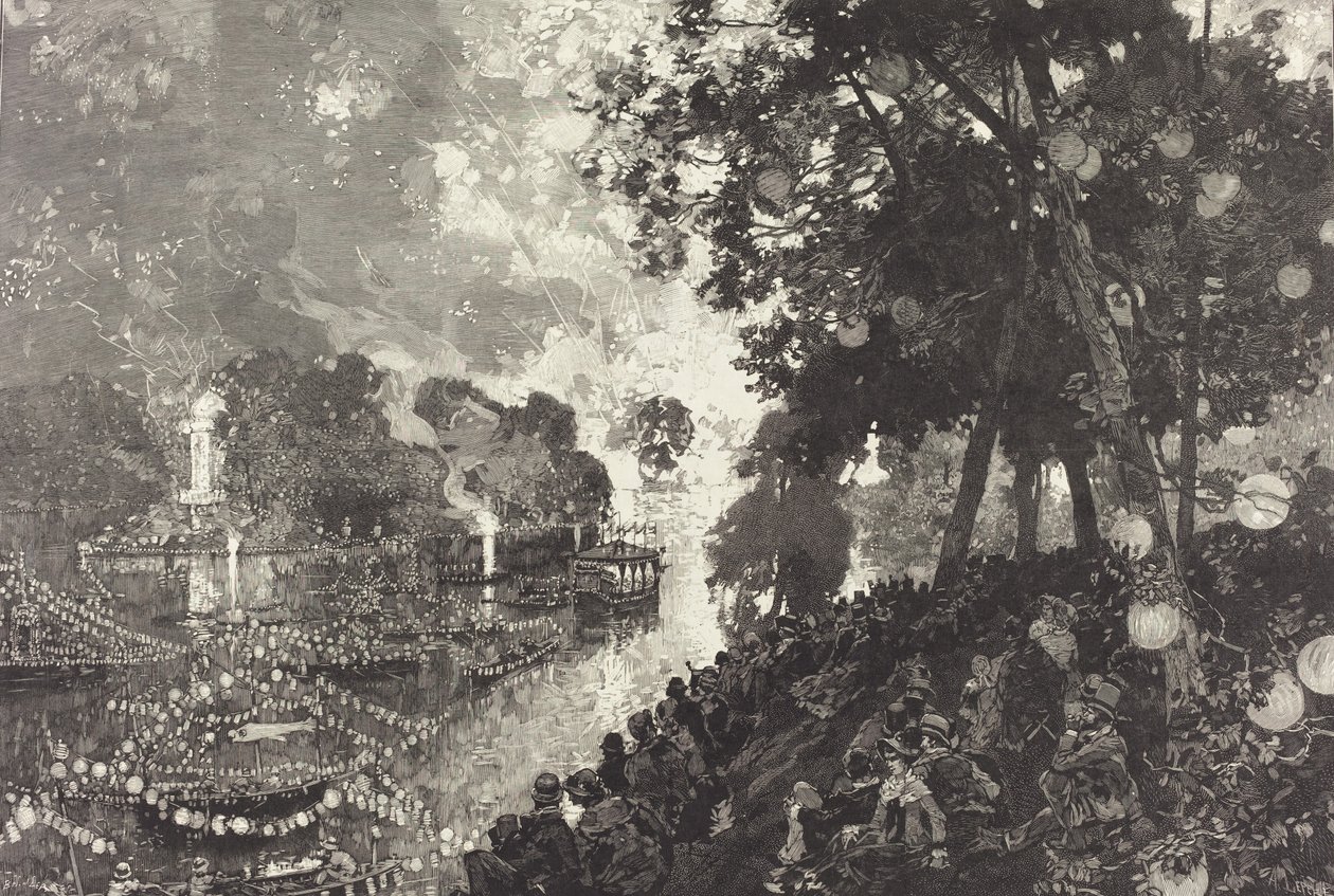 Snö i Paris. av Auguste Lepere