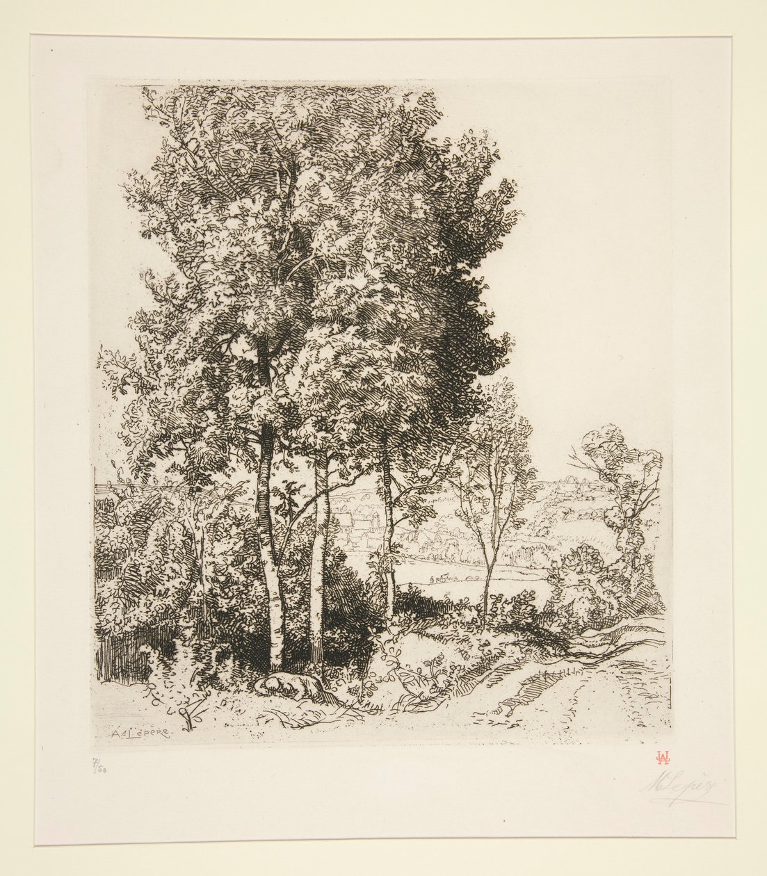 Liten Morin Valley nära Verdelot (Seine-et-Marne) av Auguste Lepere