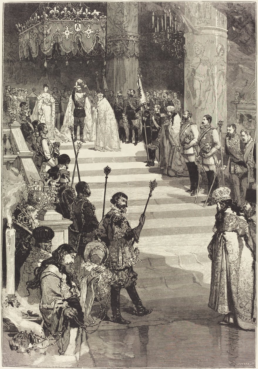 Kröningen av kejsar Alexander III av Ryssland (27 maj) av Auguste Lepere