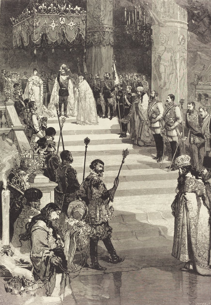 Kröningen av kejsar Alexander III av Ryssland 27 maj 1883. av Auguste Lepere