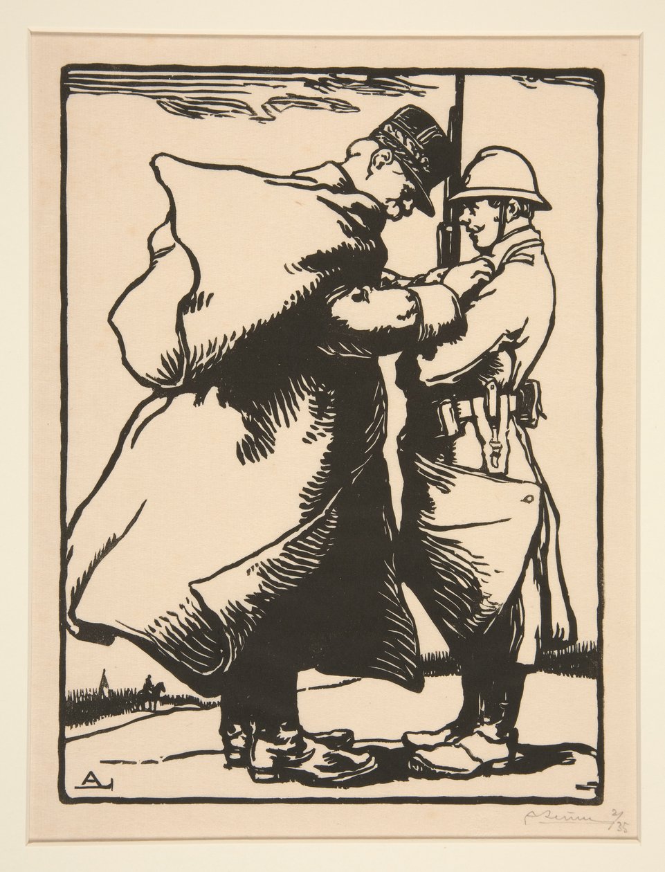 Le G?n?ral Joffre d?core (General Joffre Decorates), från La Guerre de 1914, första serien, nr. 12 av Auguste Lepere