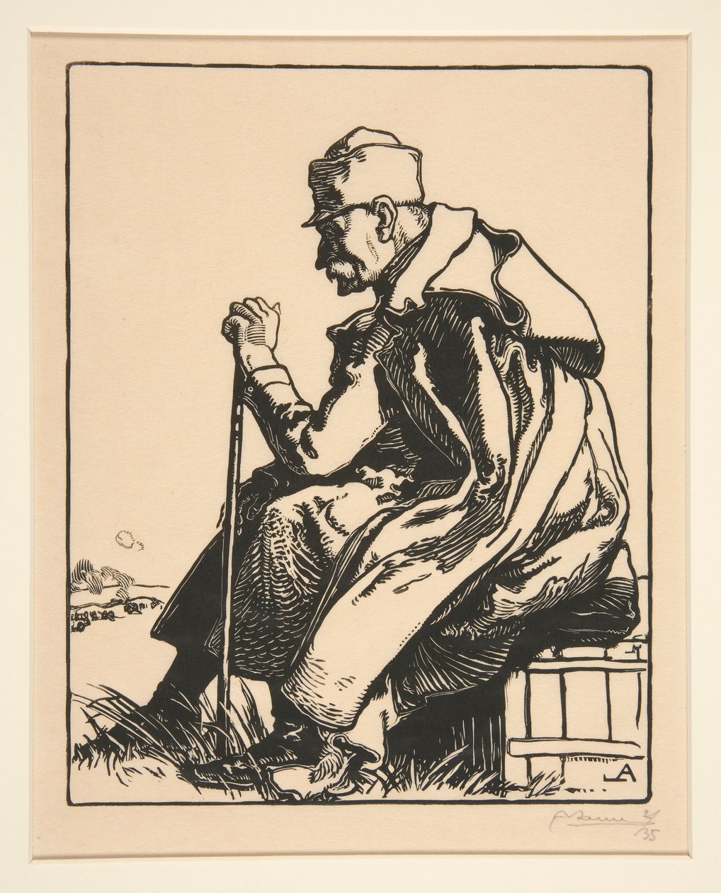 Le Roi de Serbie (Kungen av Serbien), från La Guerre de 1914, första serien, nr 4 av Auguste Lepere