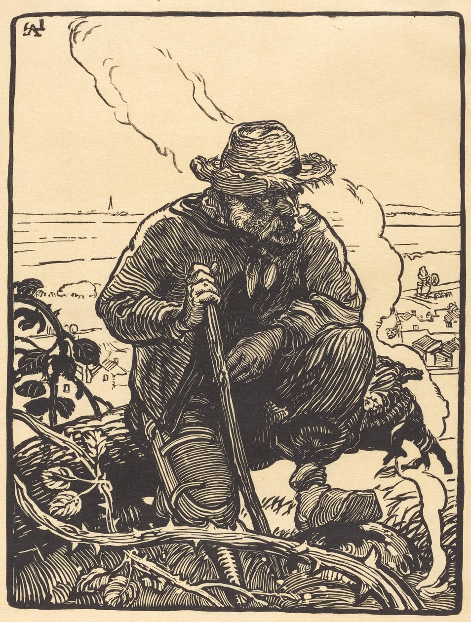 Landstiggaren, 1895. av Auguste Lepere