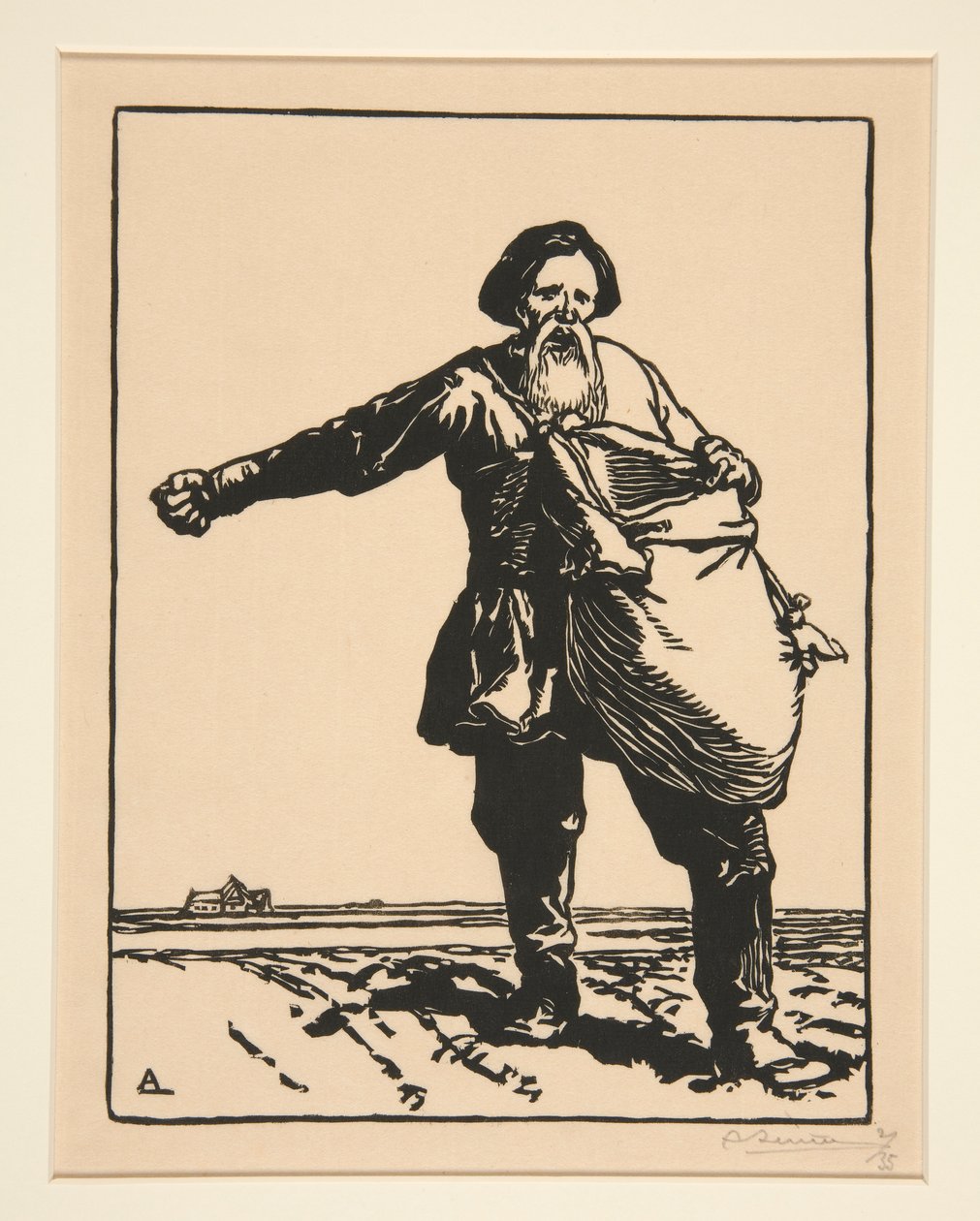 Den ryska bonden, från Kriget 1914, första serie, nr. 2 av Auguste Lepere