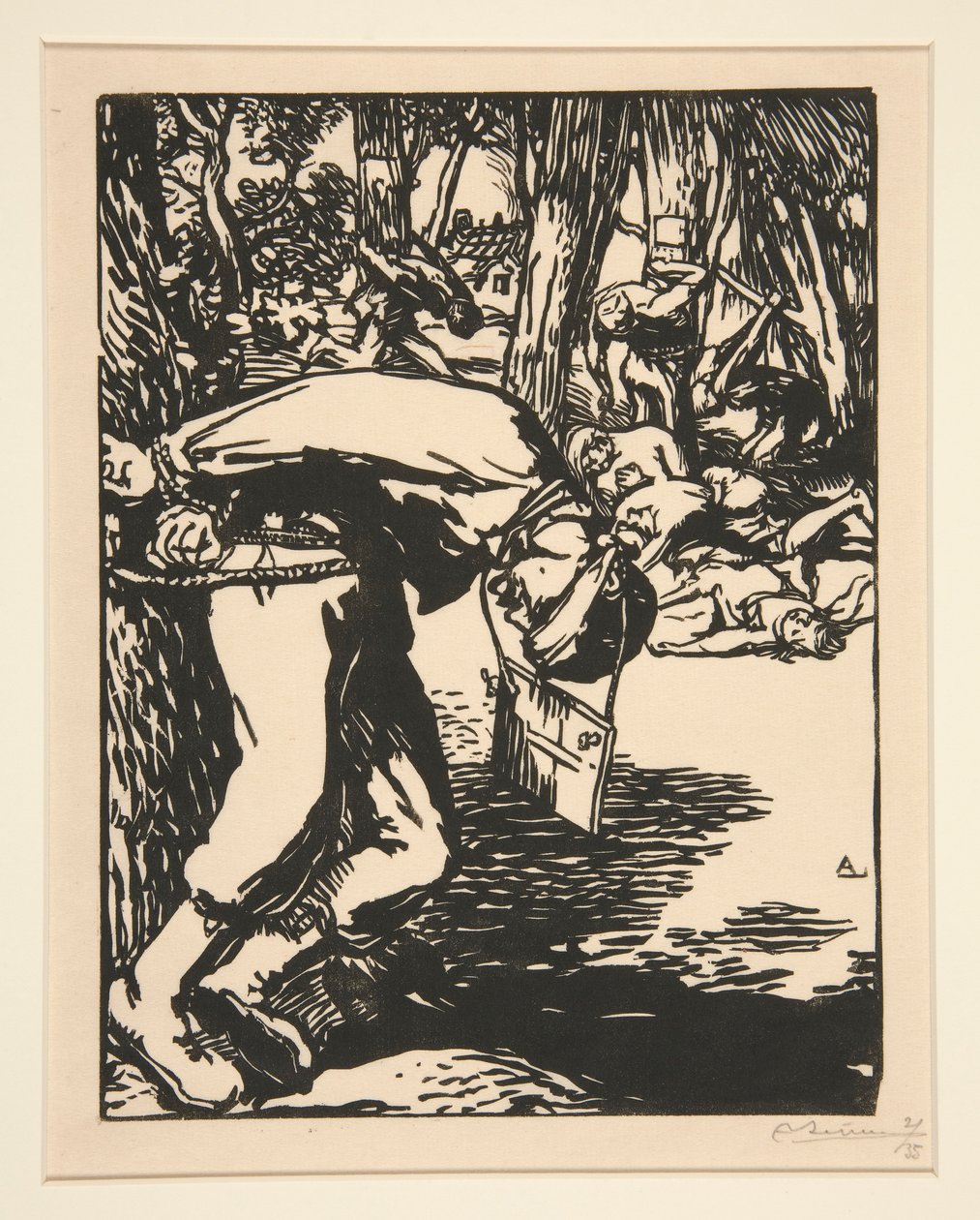 The Francs-Tireurs (Sharpshooters), från The War of 1914, första serien, nr. 11 av Auguste Lepere