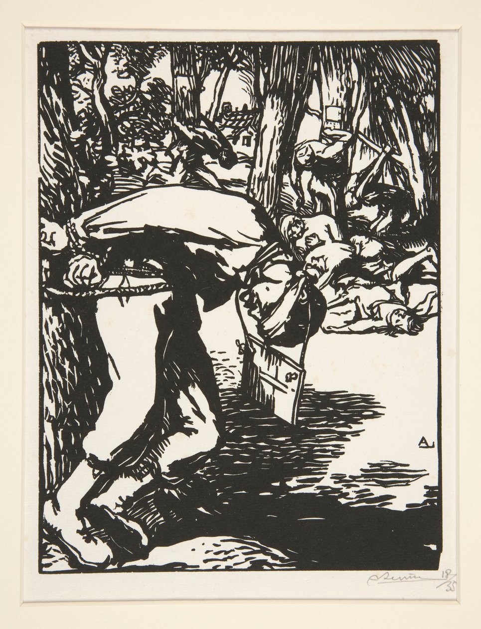 The Francs-Tireurs (Sharpshooters), från The War of 1914, första serien, nr. 11 av Auguste Lepere