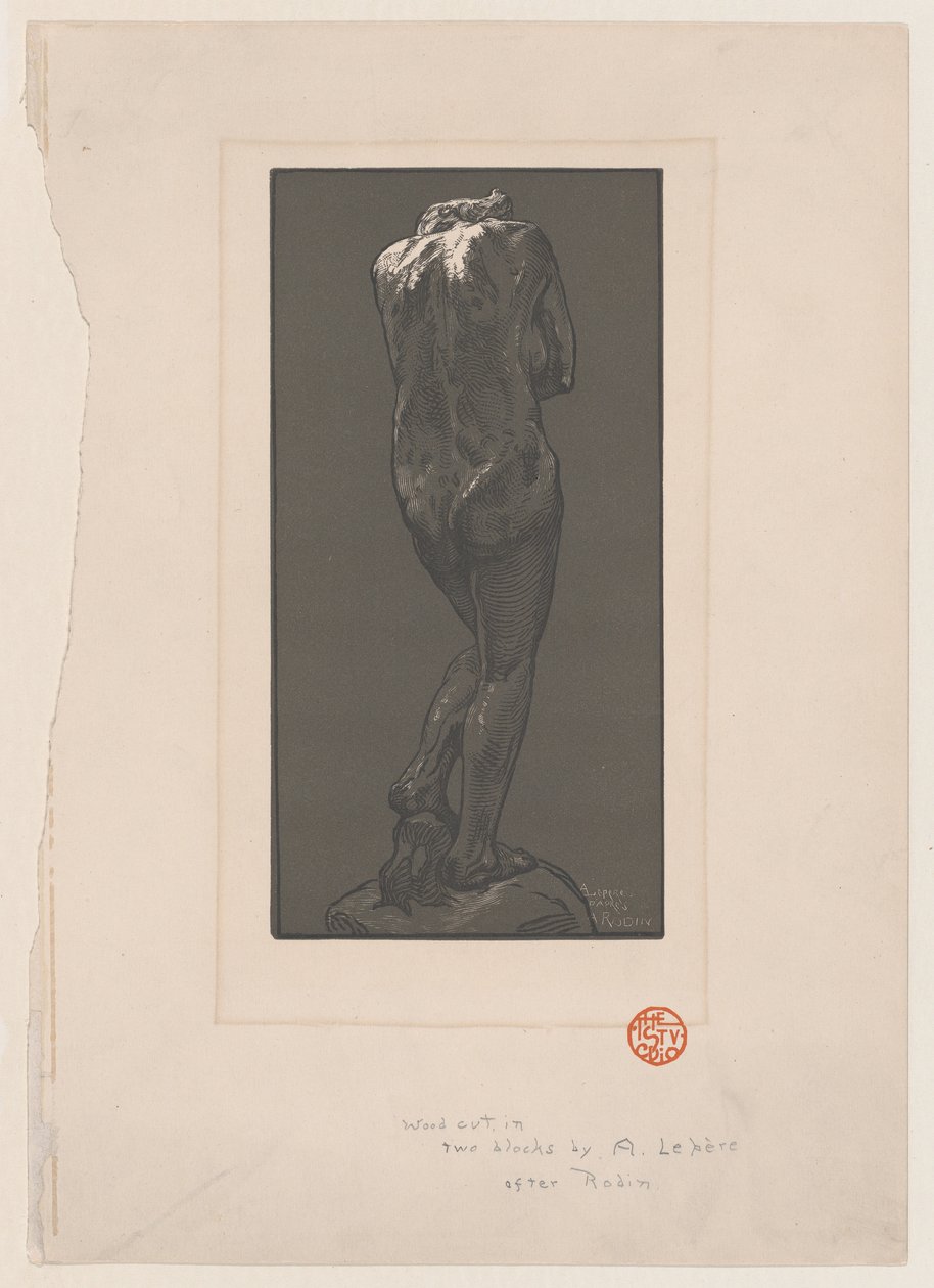 Nakenstaty, sedd bakifrån, ca. 1902. av Auguste Lepere
