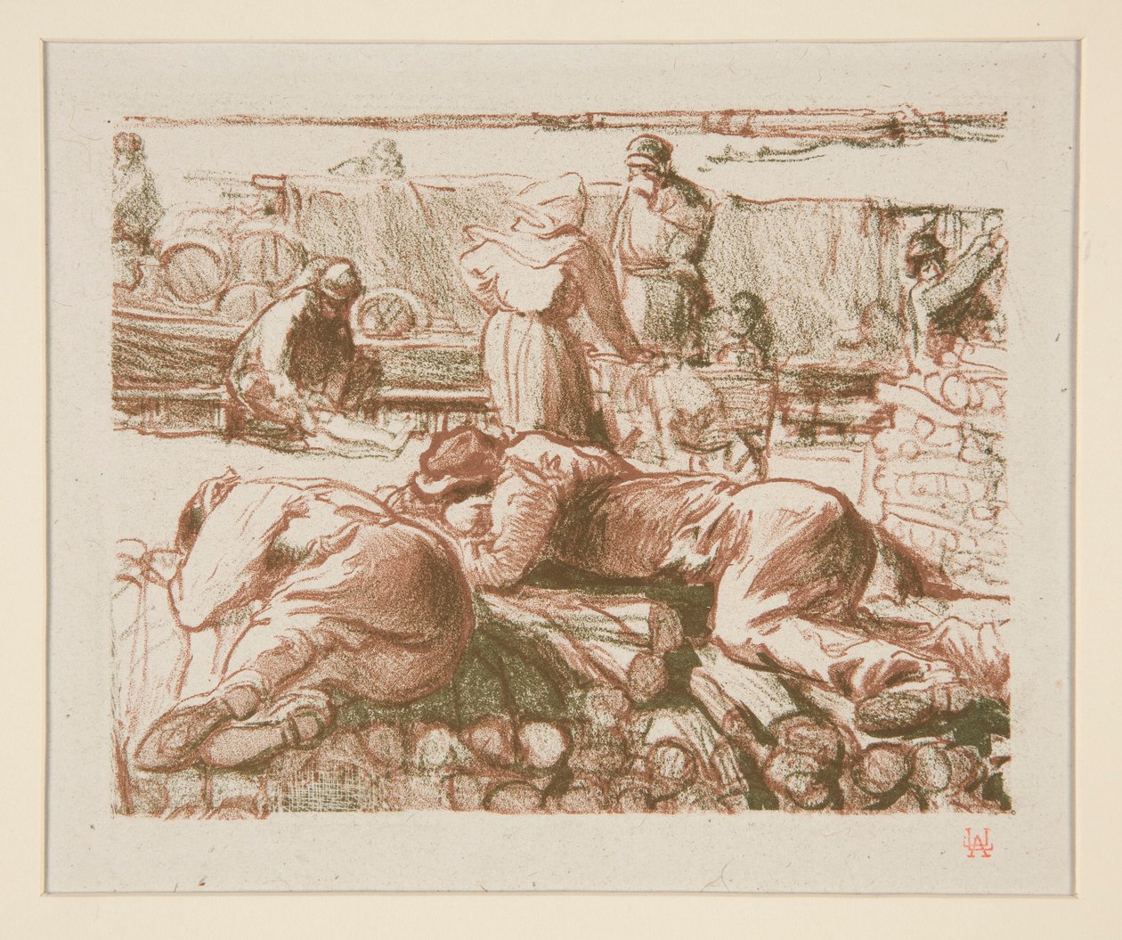 Ouvriers (arbetare) av Auguste Lepere