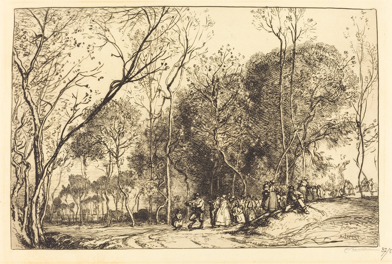 Sommar i Saint-Martin, de förflutna bröllopet av Auguste Lepere