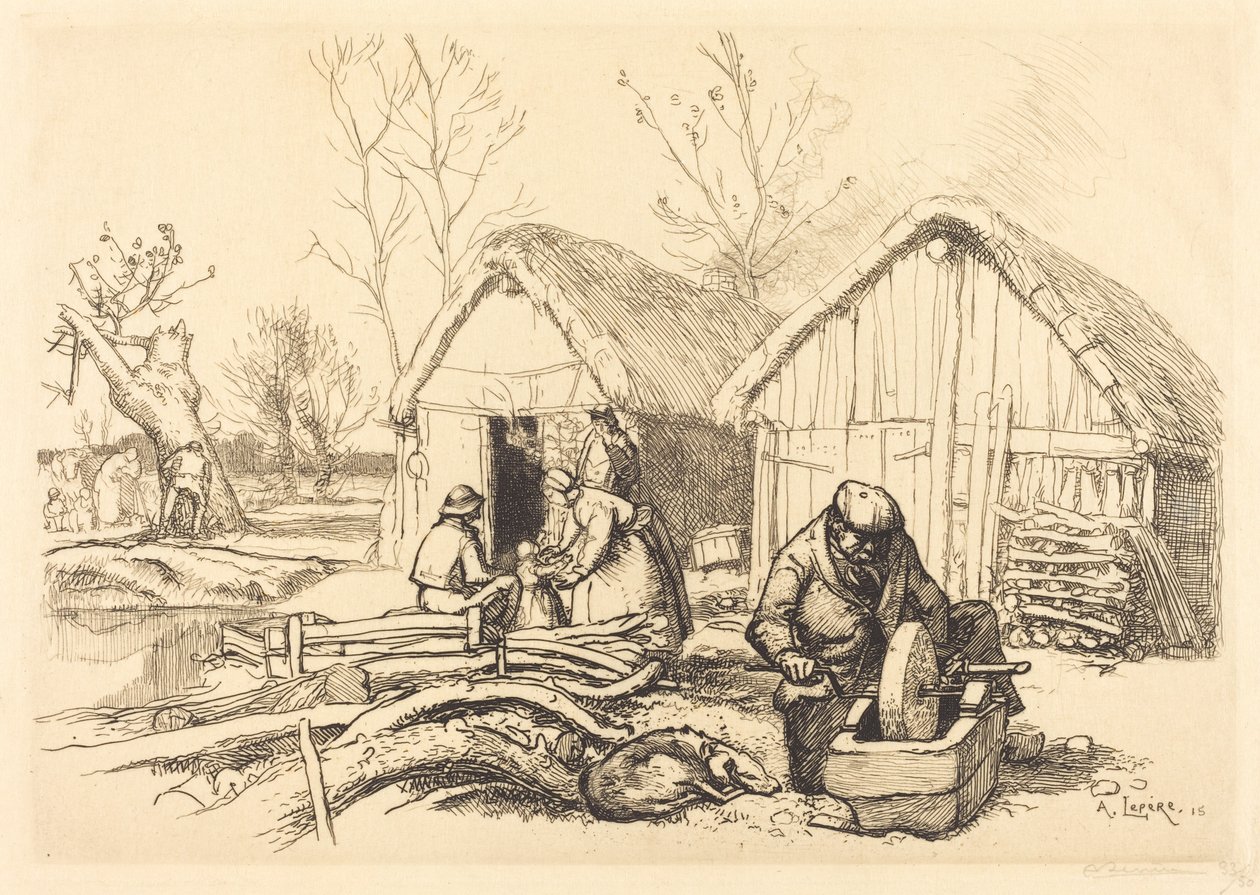 Vedhuggarens hus, Vendee (La maison du bucheron, Vendee) av Auguste Lepere