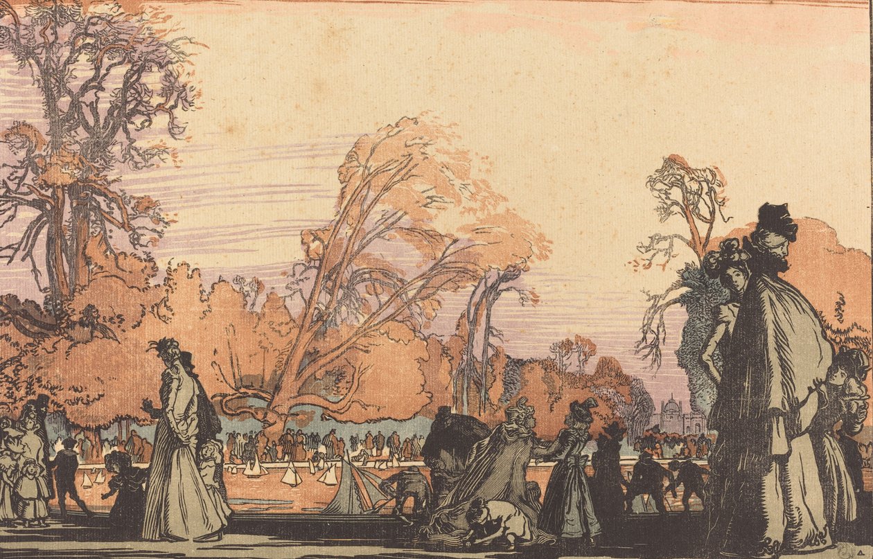 Dammen i Tuilerierna, 1898. av Auguste Lepere