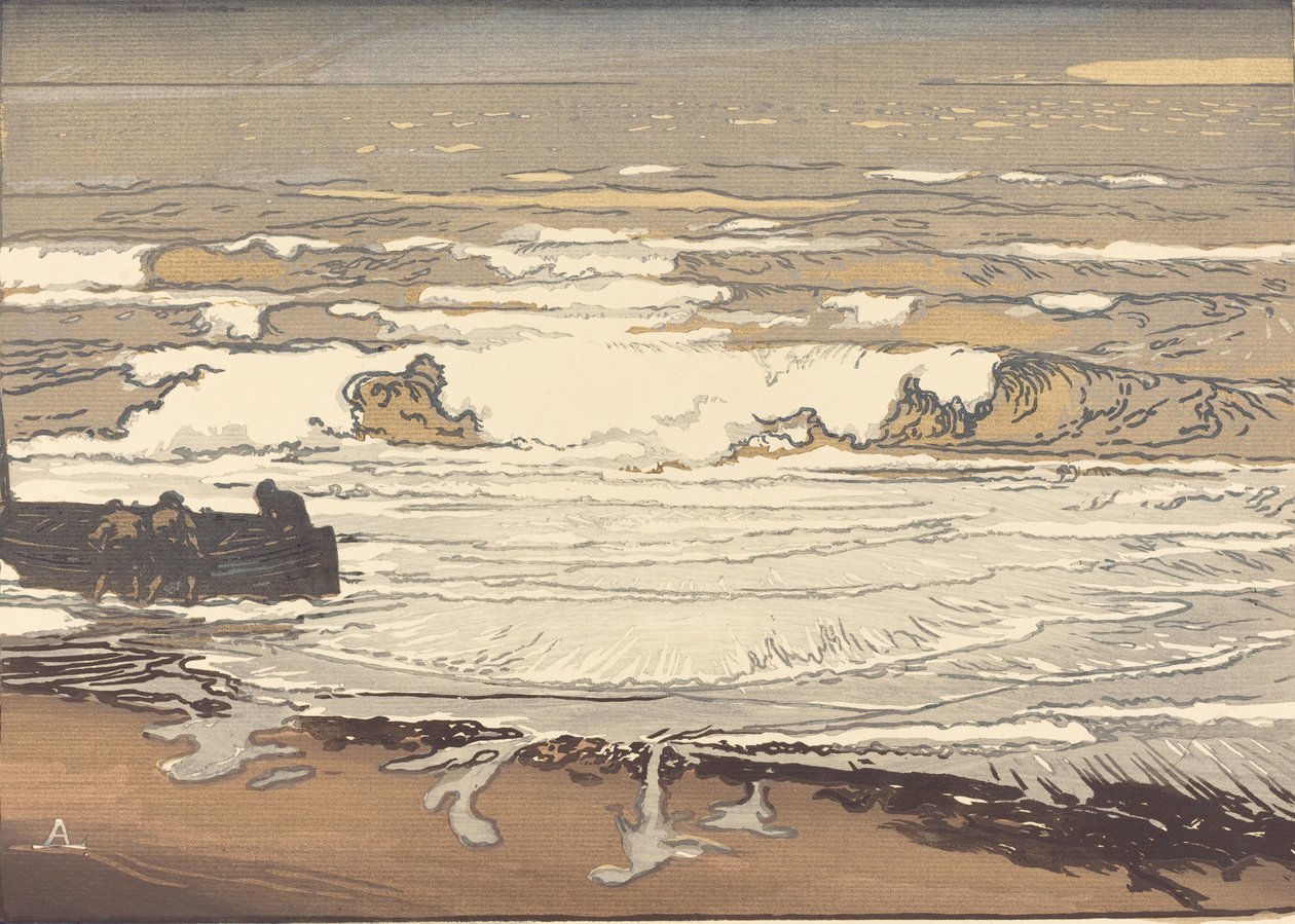 Unfurled Waves, Flod of September, 1901 Les Vagues deferlent, 1901. av Auguste Lepere