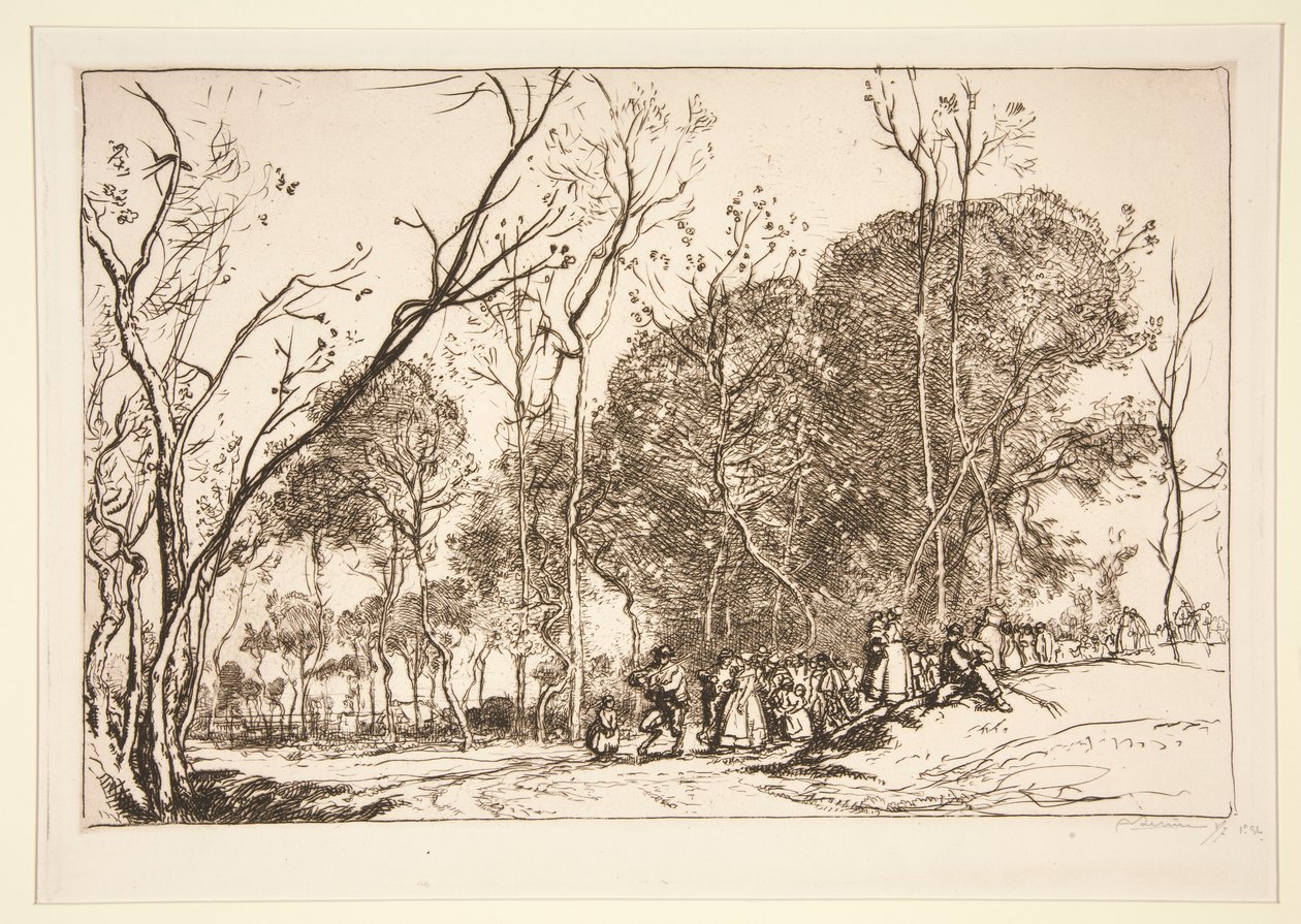 ?t? de la Saint-Martin, la noce qui passe (Saint-Martins sommar, det förflutna bröllopet) av Auguste Lepere