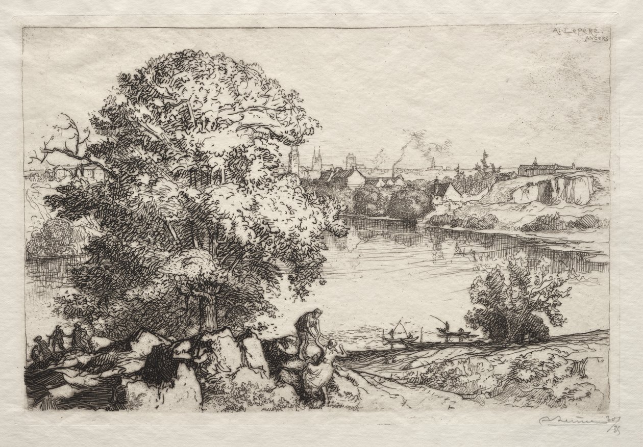 Angers: St. Nicolas Pond av Auguste Louis Lepère
