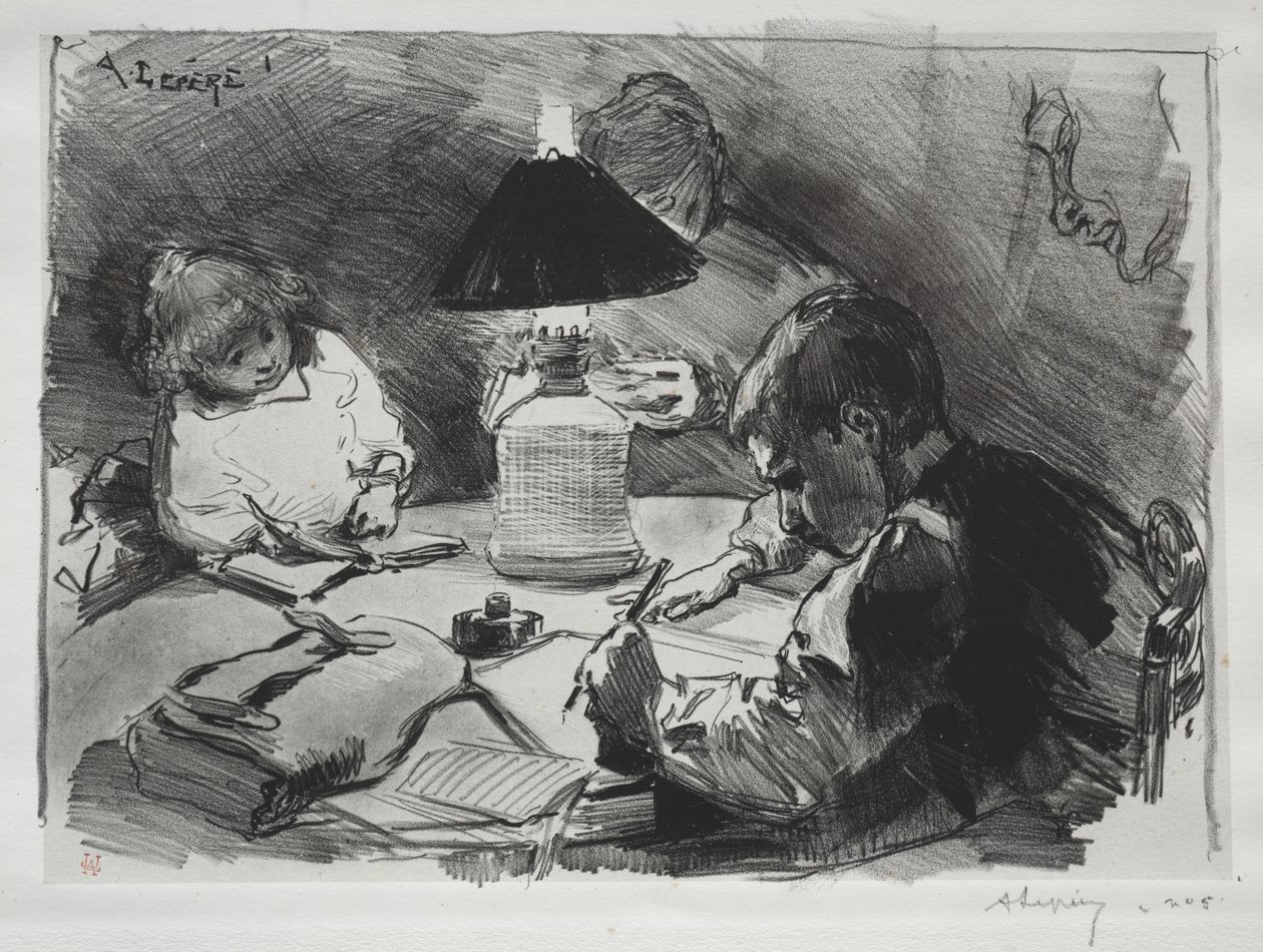Runt lampan av Auguste Louis Lepère
