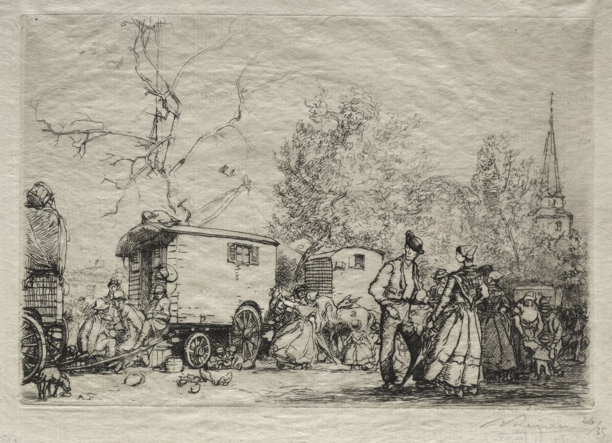 På mässan St. Jean de Mont av Auguste Louis Lepère