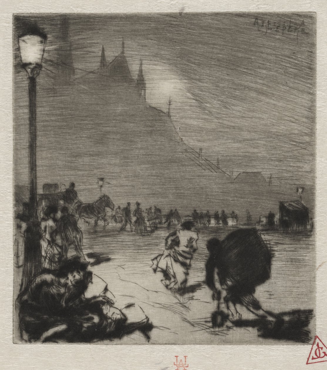 I hörnet av Pont-aux-Doubles av Auguste Louis Lepère