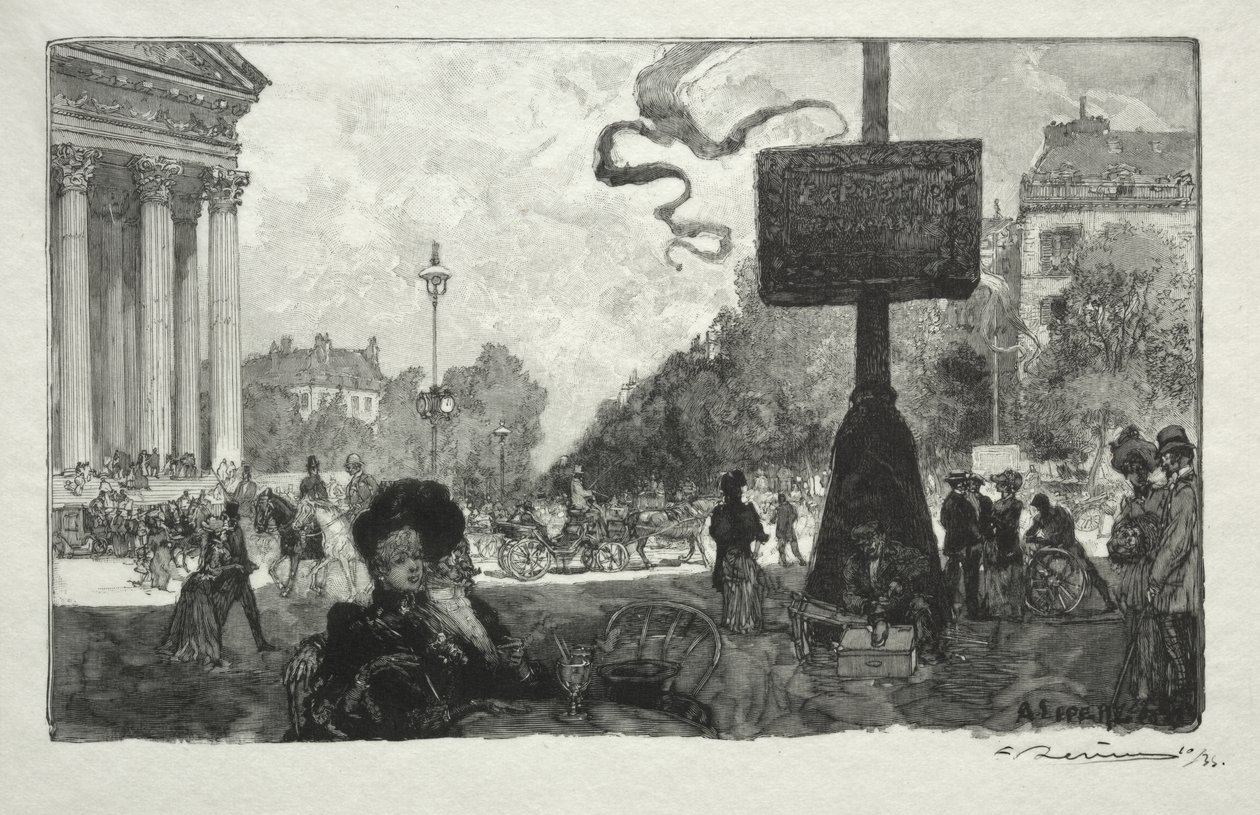 Hörn av Royal Street av Auguste Louis Lepère