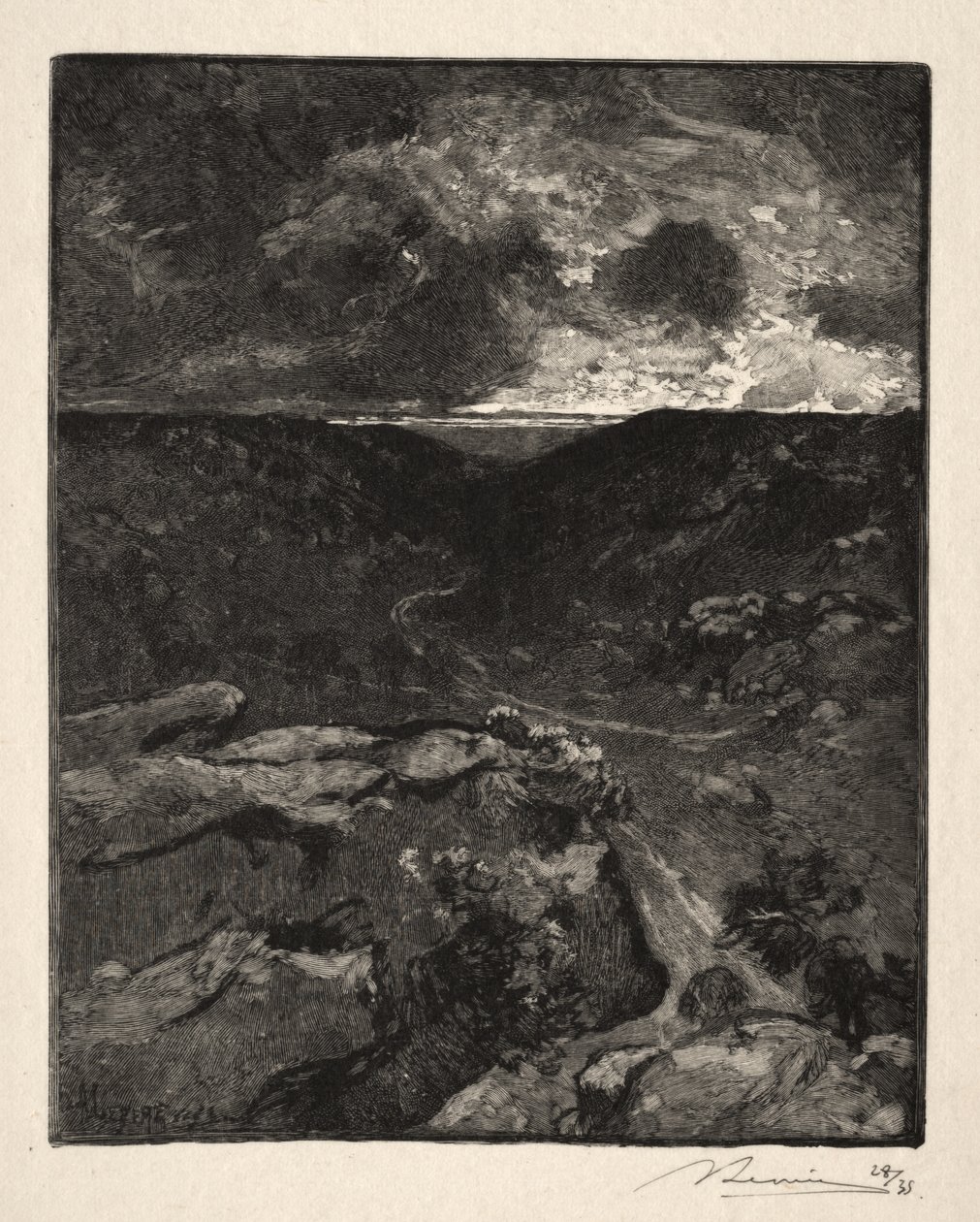 Franchard Valley av Auguste Louis Lepère