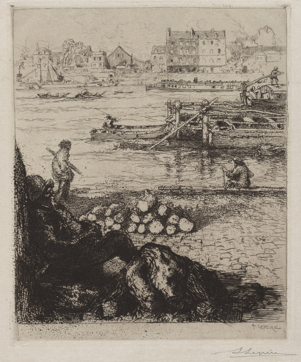 The Longshoreman: Quai de la Gare av Auguste Louis Lepère